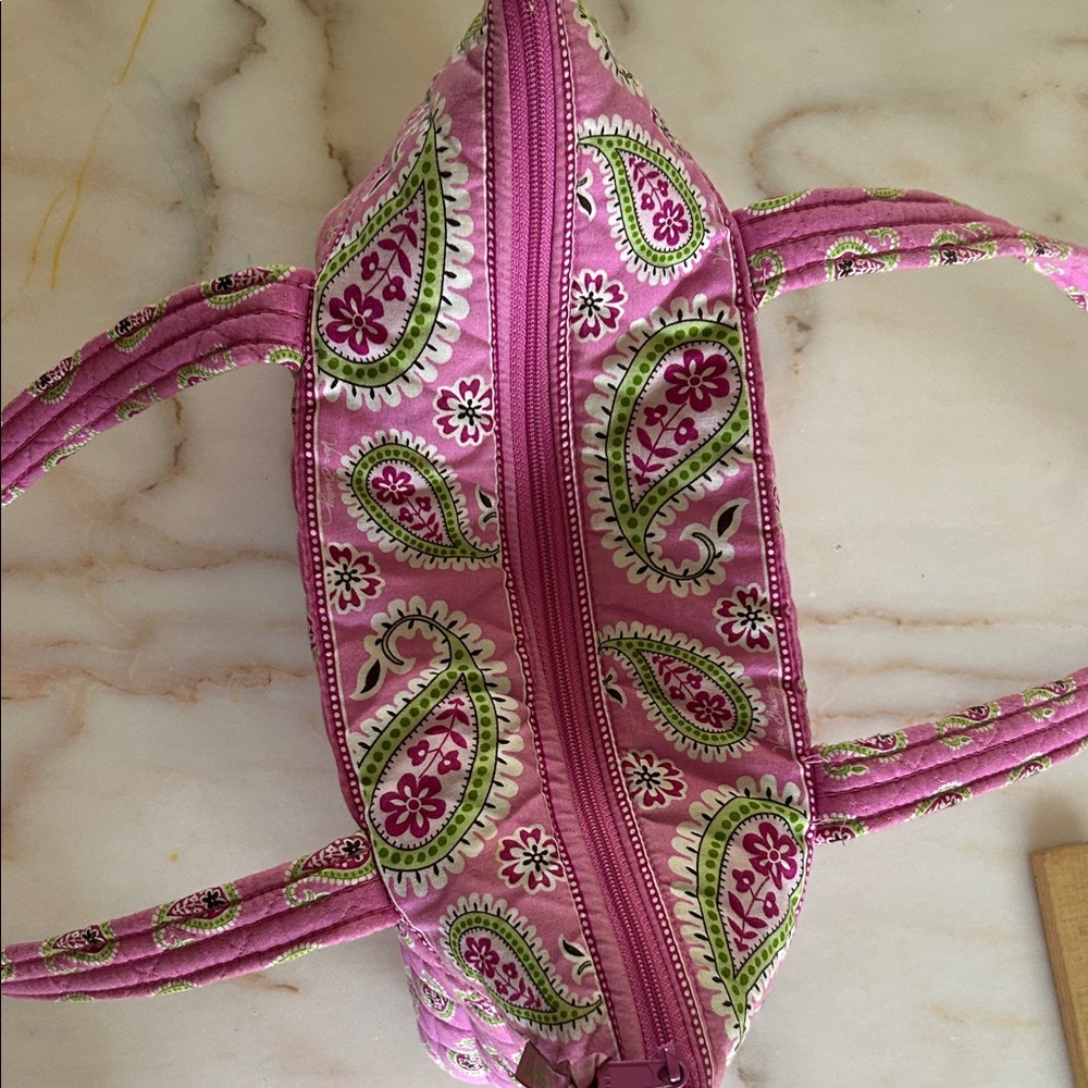 Vera Bradley Pink Quilted Paisley Tote Shoulder Bag - Picture 8 of 8